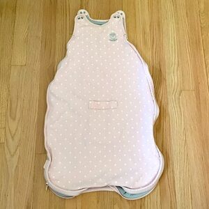 Woolino - pink with white dots - 2-24 months